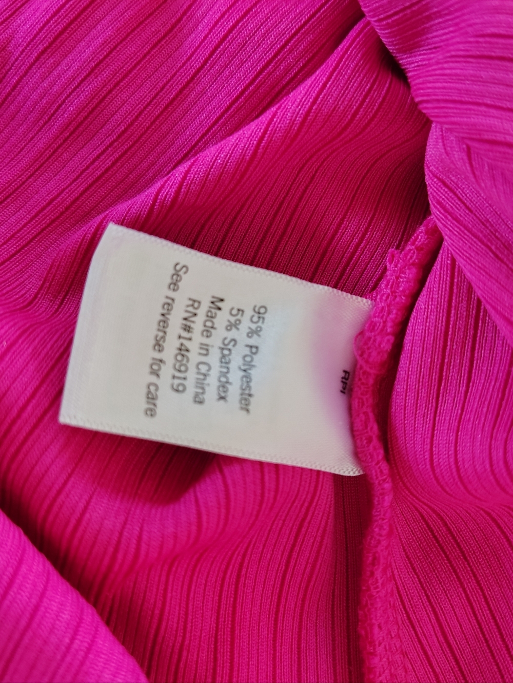 Nine West Textured Pink Ribbed Wrap Top XL - Picture 10 of 12